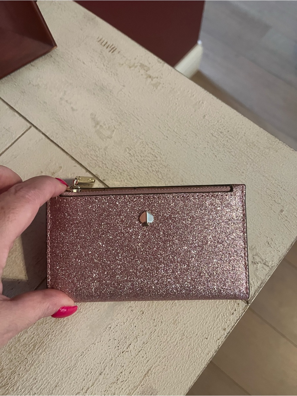 Kate Spade Pink Glitter Wallet